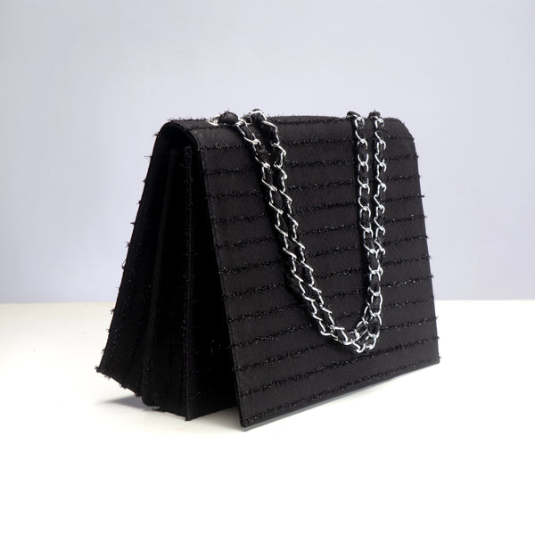 Onyx  lace Print Adaeze Handbag