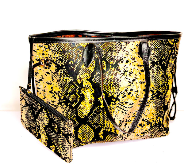 Yellow Oluchi  Totes Handbag