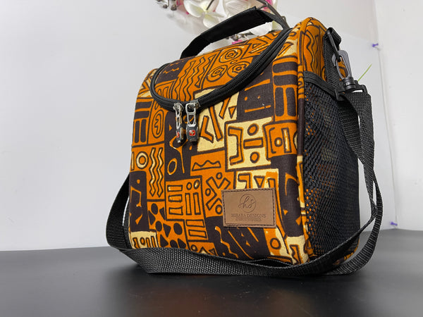 Tribe Brown Print Lunch Bag