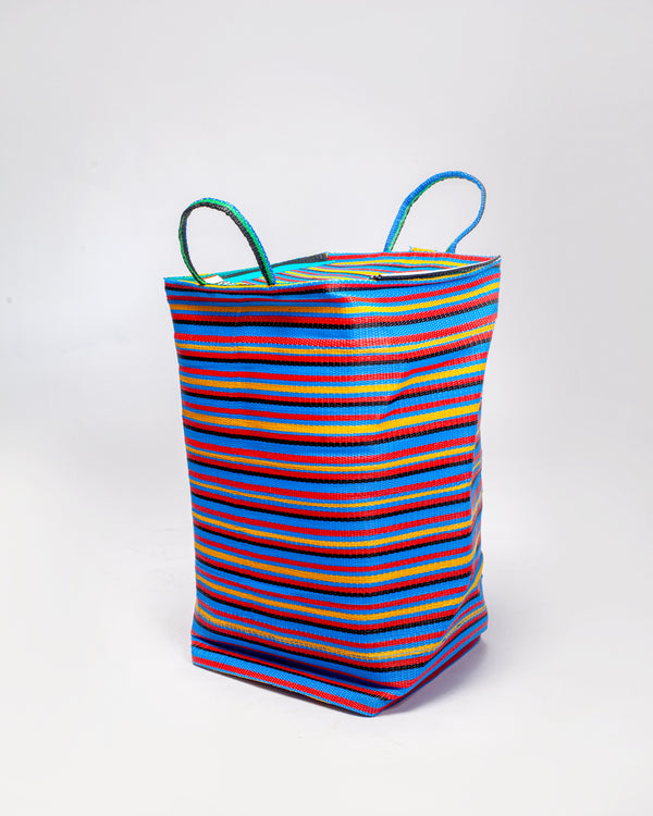 Blue Ex-Large Togo Rubber Woven Laundry Storage Basket